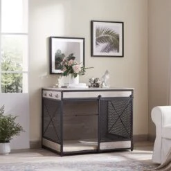 Unipaws Furniture Style Sliding Door Dog Crate