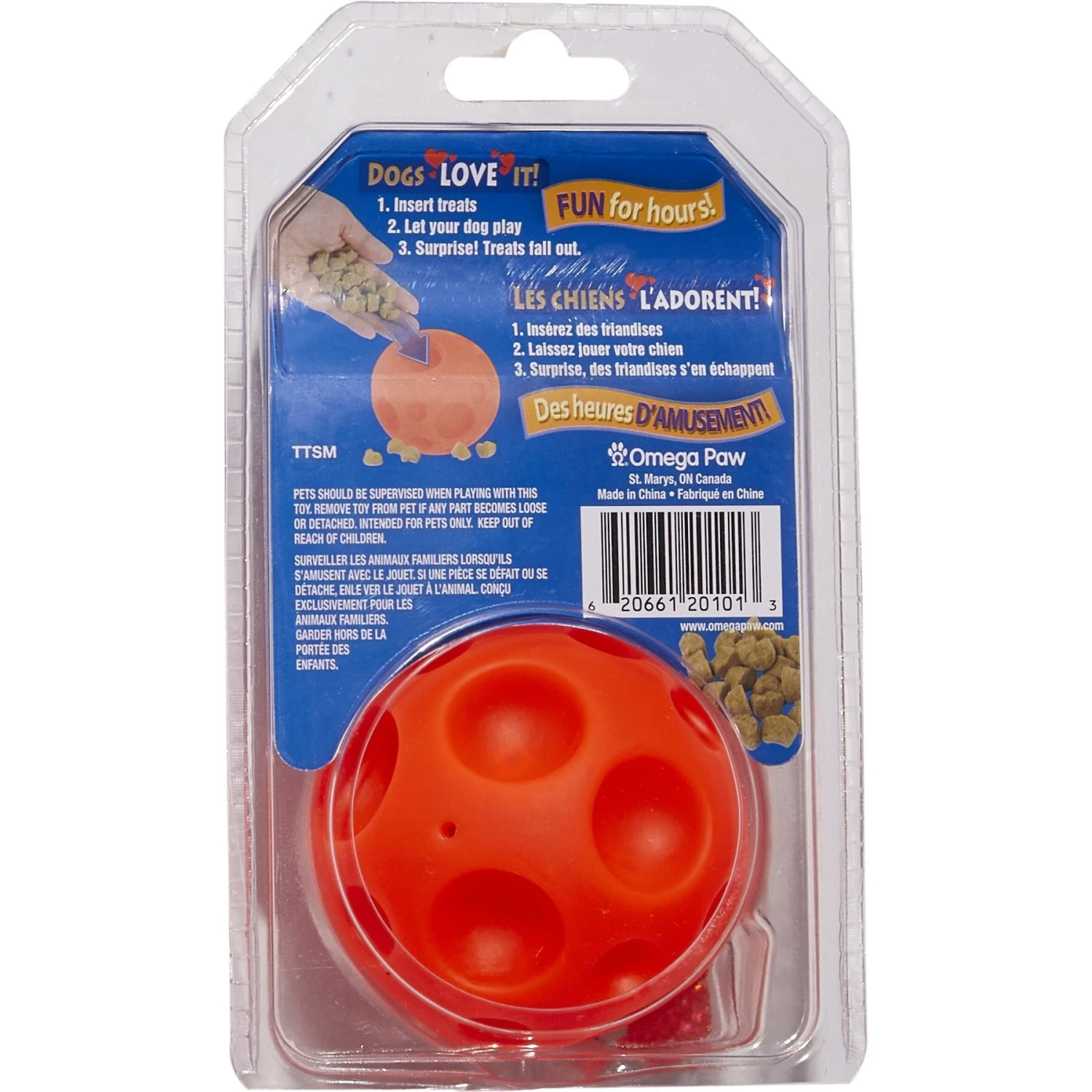 Omega Paw Tricky Treat Ball Dog Toy - Image 2