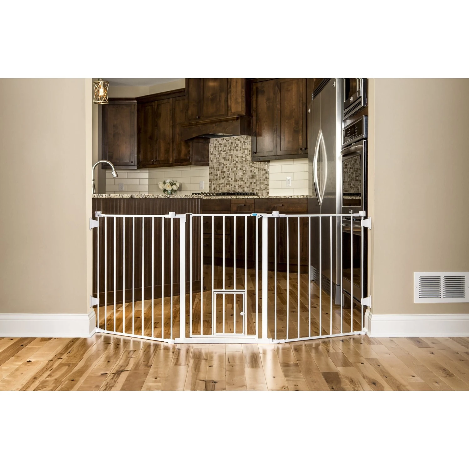 Carlson Pet Products Flexi Walk-Thru Dog Gate With Pet Door - Image 3