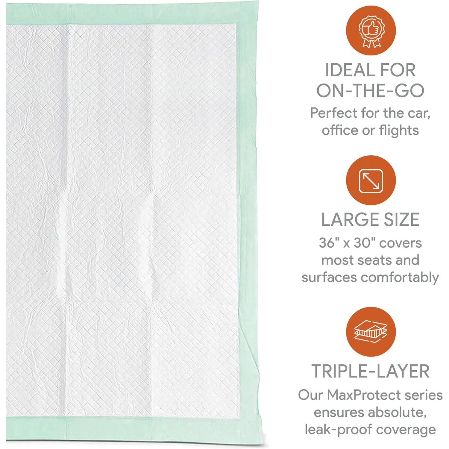 Chew + Heal Max Protect X-Large Pee Travel Pack Dog Potty Pad - Image 2