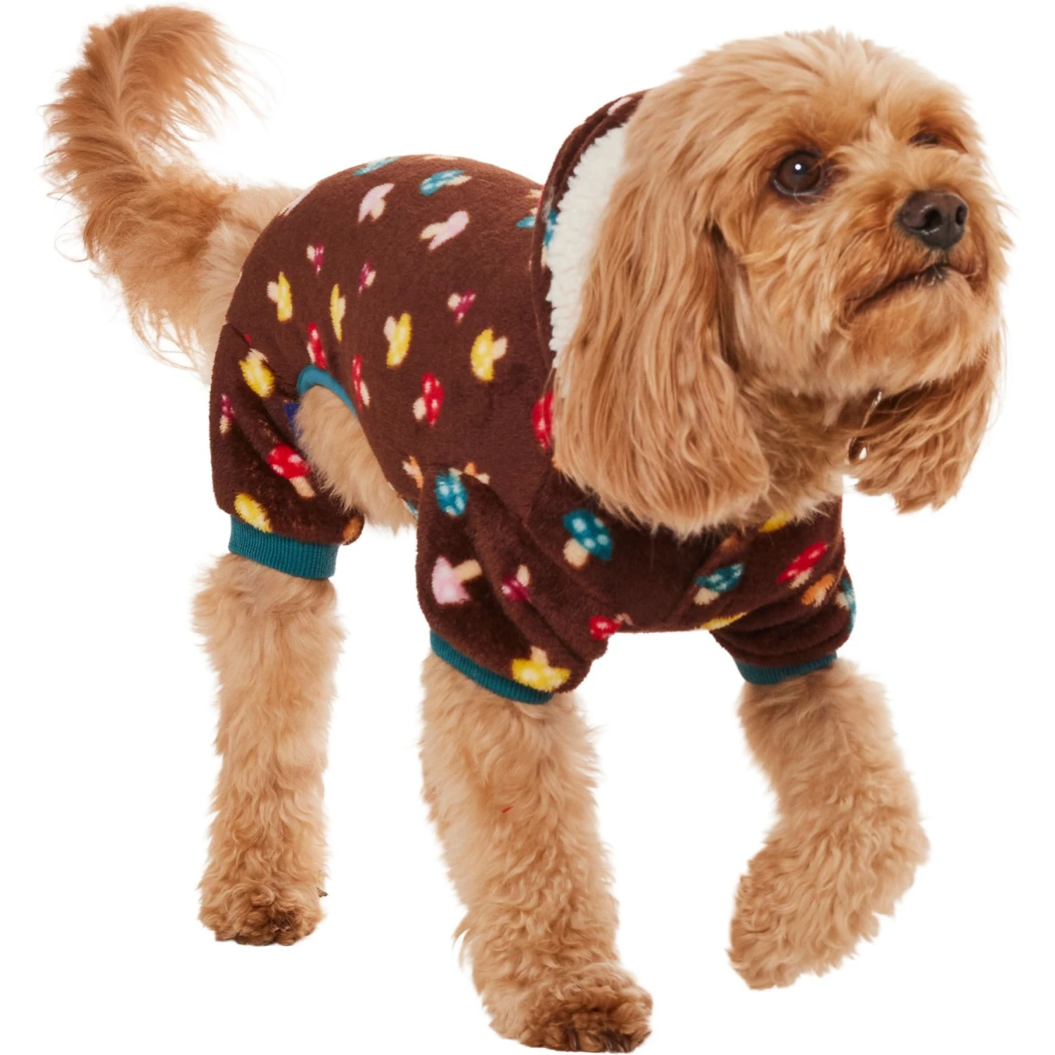 Frisco Cozy Plush Fleece Dog & Cat PJs, Mushrooms - Image 3