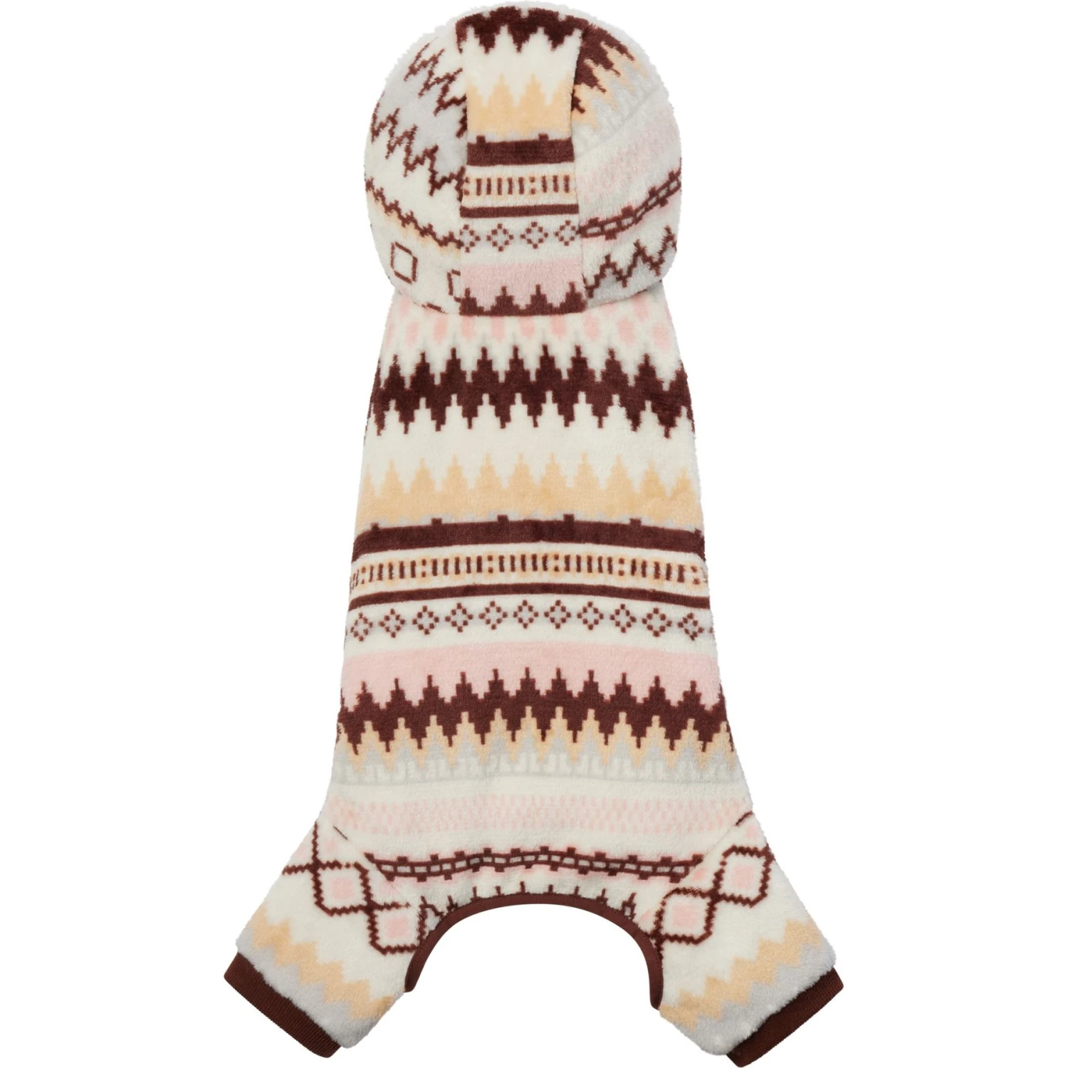 Frisco Fairisle Cozy Plush Fleece Dog & Cat PJs, Cream - Image 4