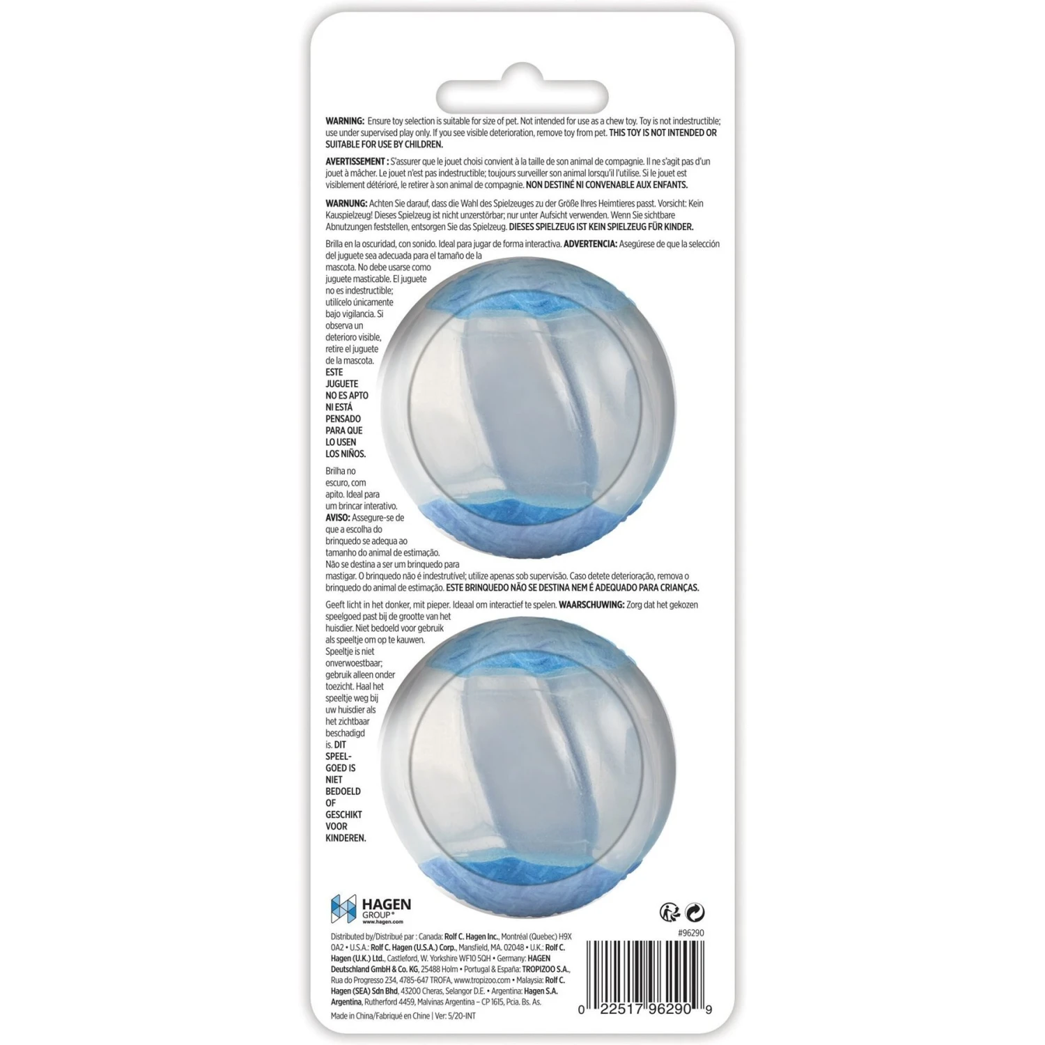 Zeus Duo Ball With Squeaker & Glow Dog Toy - Image 4