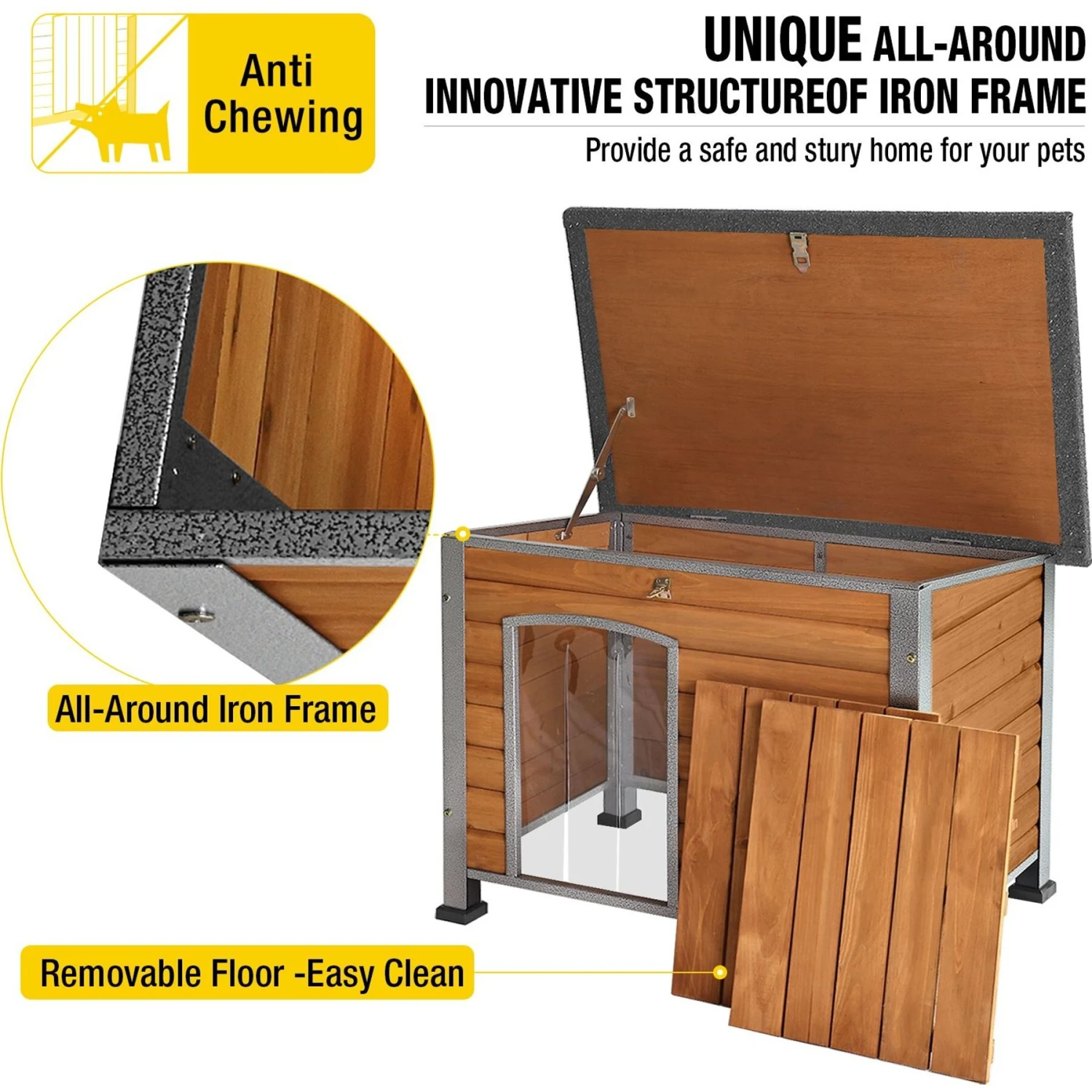 Aivituvin Wooden Heavy Duty Dog House - Image 4