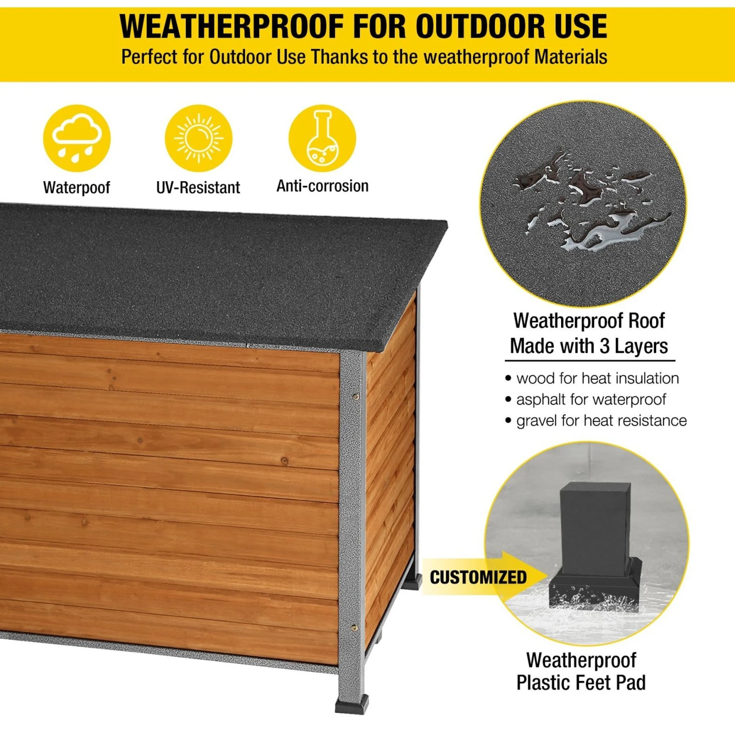 Aivituvin Wooden Heavy Duty Dog House - Image 5