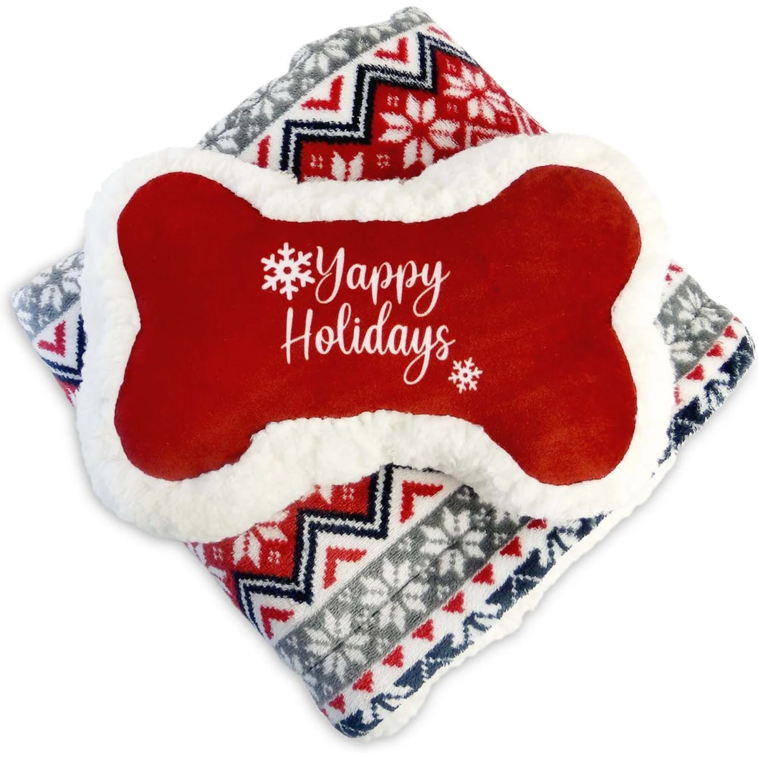 Bow-Wow Pet Sherpa Dog Blanket & Pillow Set - Image 3