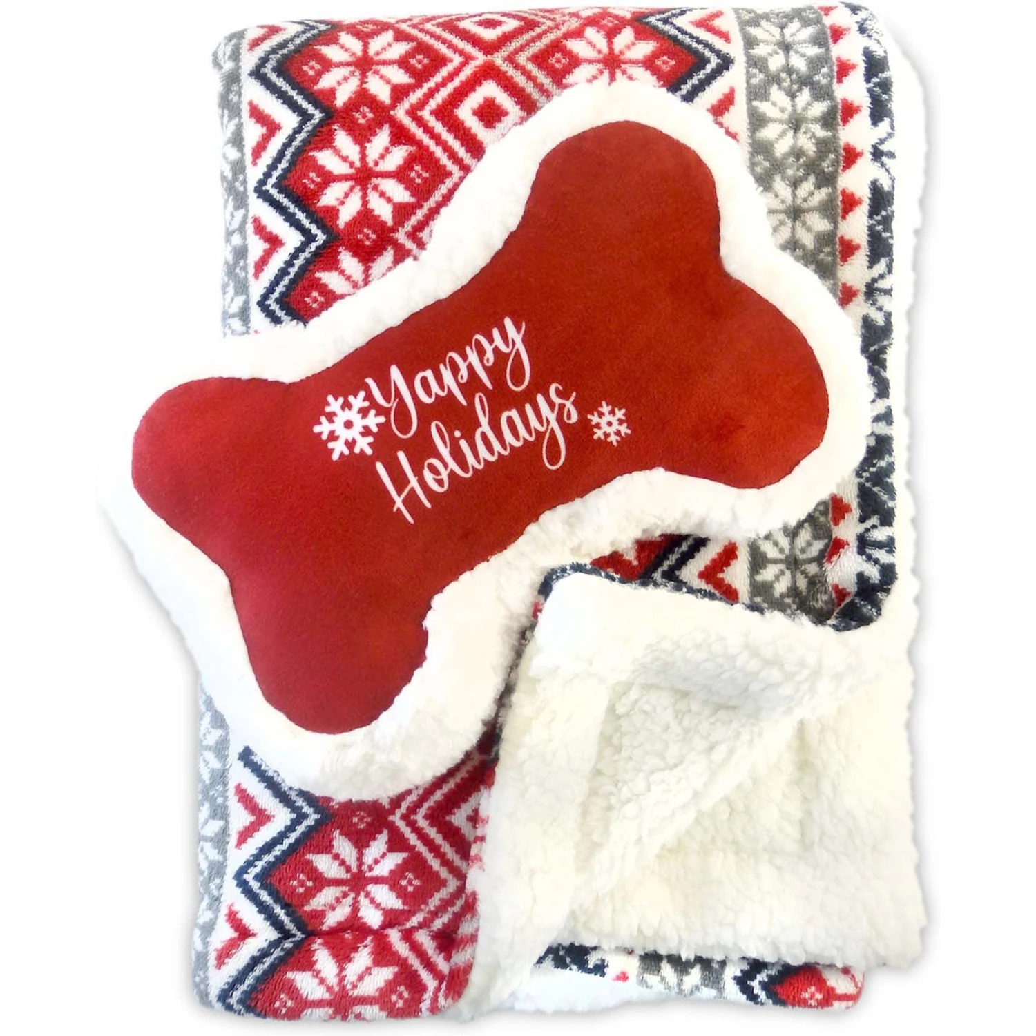 Bow-Wow Pet Sherpa Dog Blanket & Pillow Set - Image 5