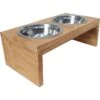 D-Art Collection 2 Bowl Dog & Cat Feeder Stand, Small