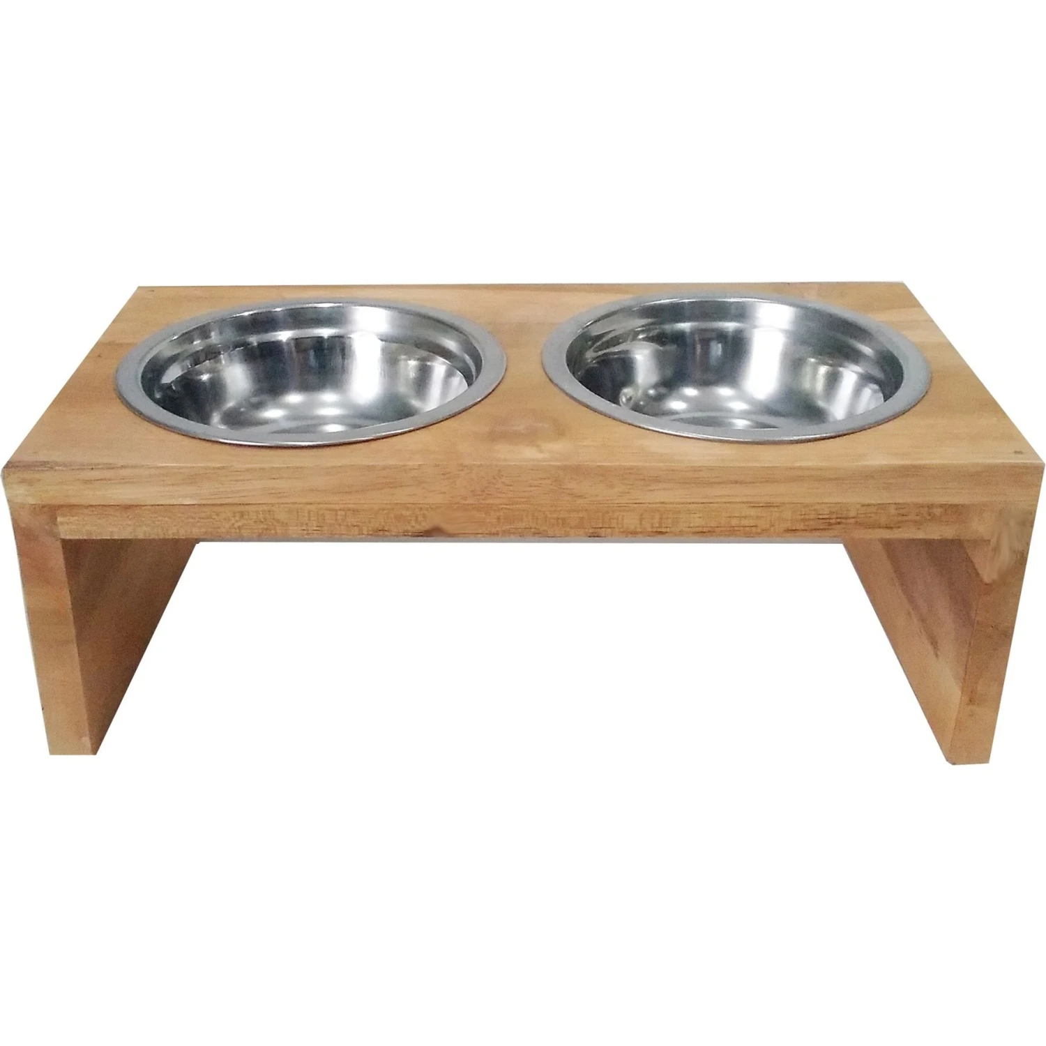 D-Art Collection 2 Bowl Dog & Cat Feeder Stand, Small - Image 2