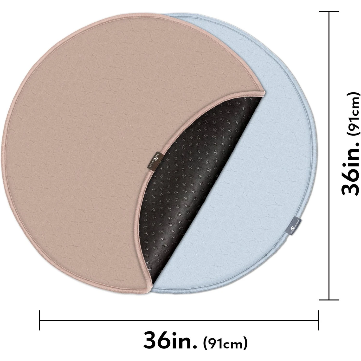 Paw Inspired Round Washable Dog Pee Pads, 2 Count - Image 2