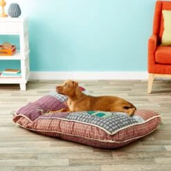Aspen Pet Quilted Novelty Pillow Dog Bed With Removable Cover