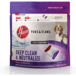 Hoover Paws & Claws Clean Packs Dog & Cat Cleaners & Stain Remover, Purple, 10 Count
