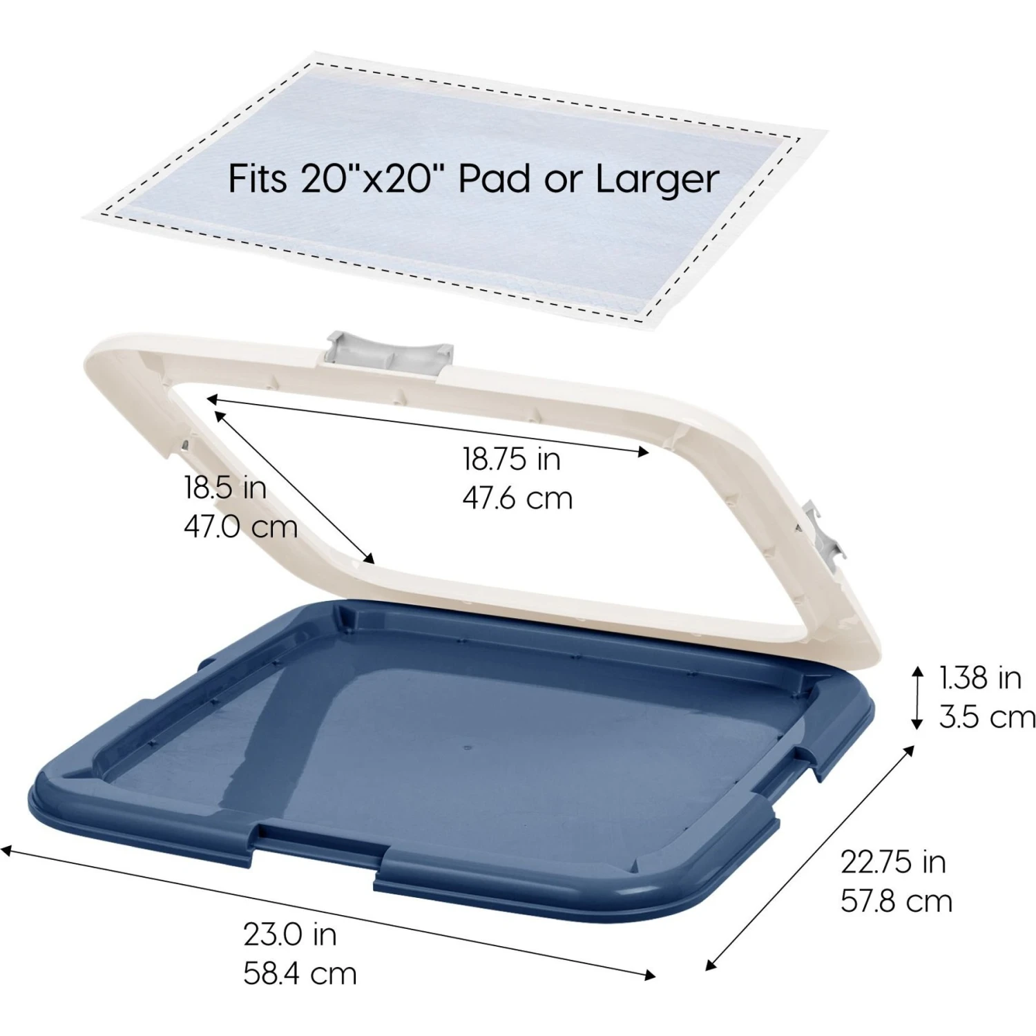 IRIS USA Non-skid Dog Plastic Training Pad Holder - Image 2