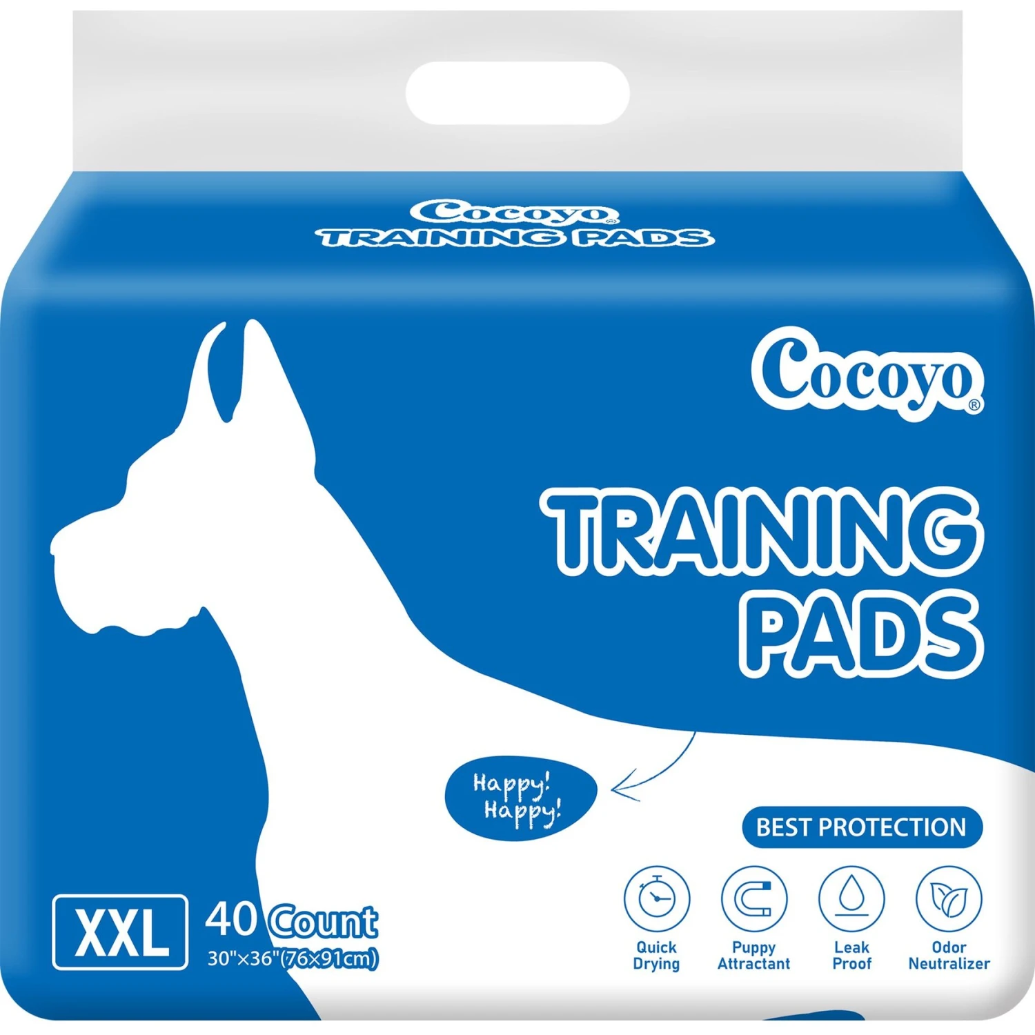 COCOYO Dog Training Pads, 30-in X 36-in, 40 Count