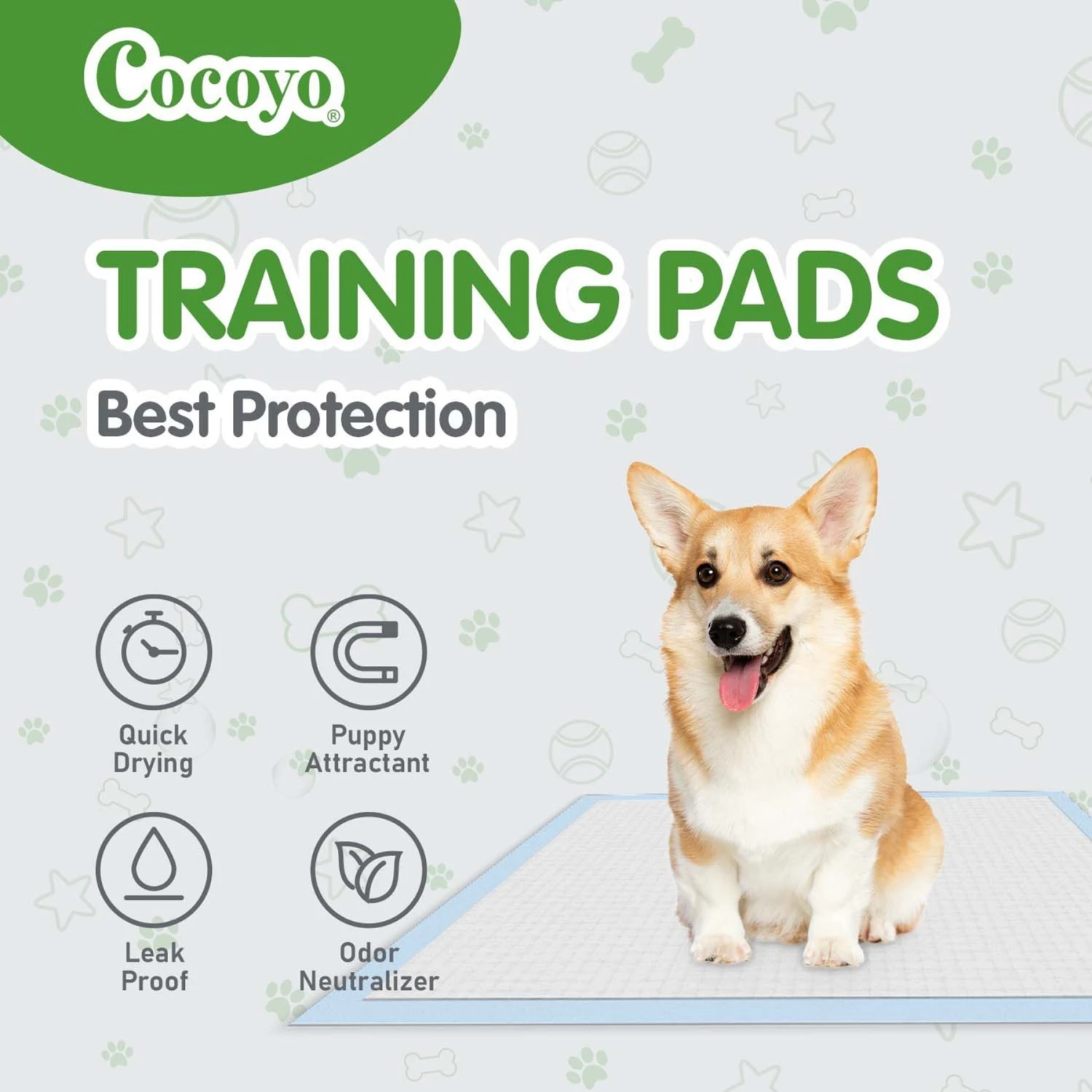 COCOYO Dog Training Pads, 30-in X 36-in, 40 Count - Image 4
