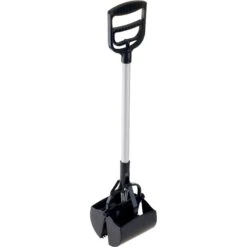Pet Adobe Plastic & Aluminum Poop Grabber With Long Handle Cat & Dog Pooper Scooper, Black