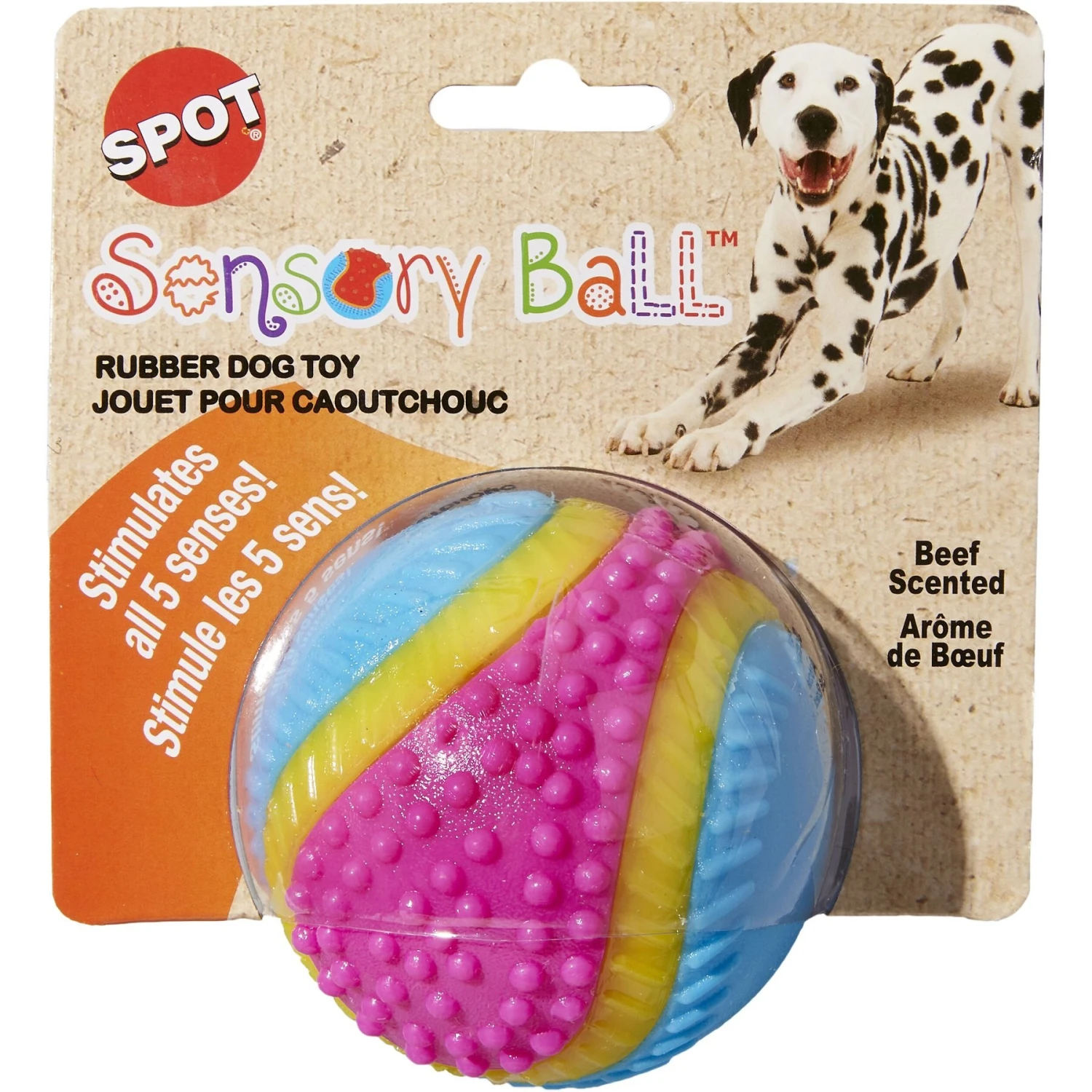 Ethical Pet Sensory Ball Tough Dog Chew Toy, Color Varies - Image 2