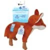 Spunky Pup Clean Earth Plush Fox Dog Toy, Brown, Large