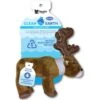 Spunky Pup Clean Earth Plush Caribou Dog Toy, Brown, Small