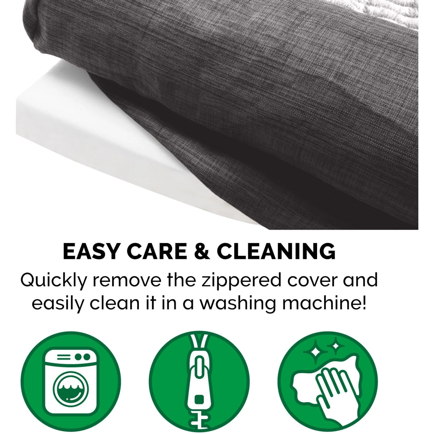 FurHaven Luxe Fur & Performance Linen Orthopedic Cat & Dog Bed With Removable Cover - Image 9