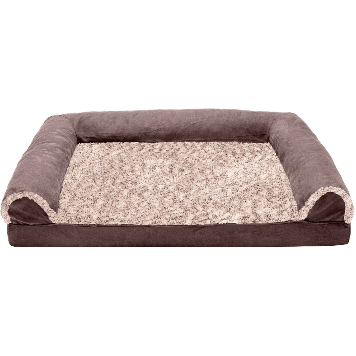 FurHaven Two-Tone Fur & Suede Orthopedic Cat & Dog Bed With Removable Cover - Image 5