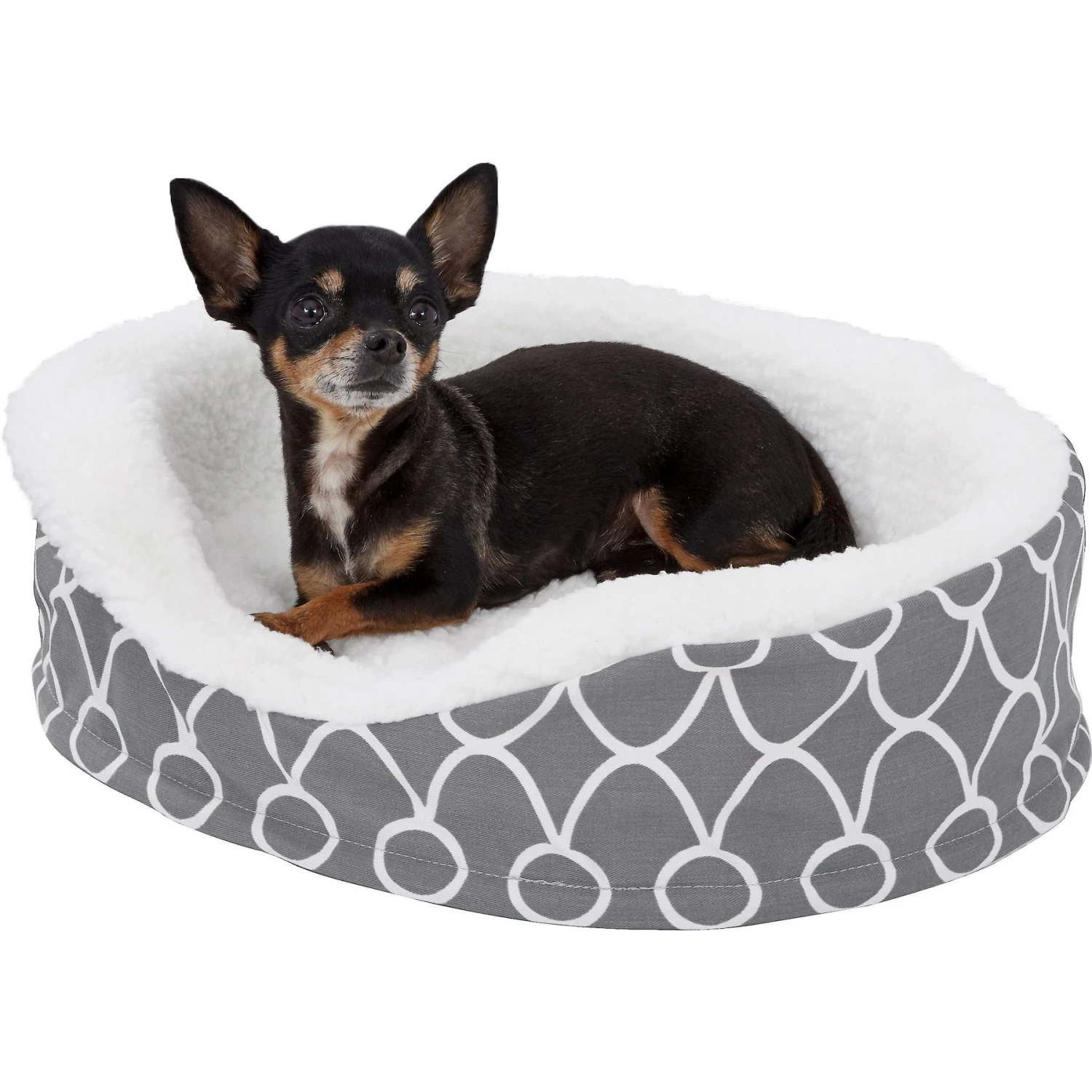 MidWest QuietTime Defender Orthopedic Bolster Cat & Dog Bed With Removable Cover, Gray - Image 4